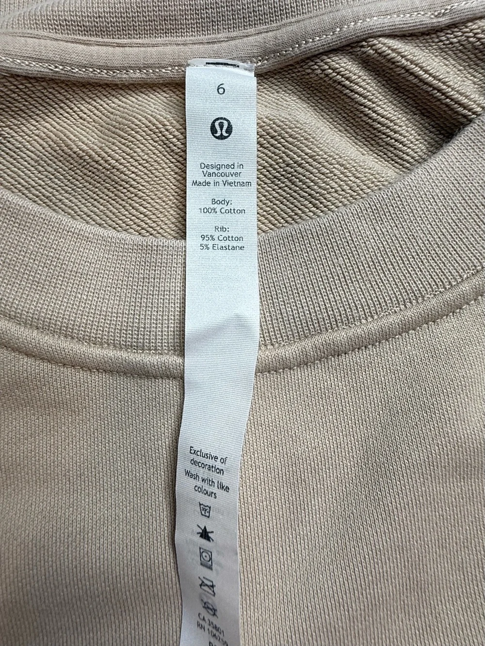lululemon athletica Relaxed Crewneck Sweater in Light Beige